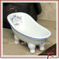 White Glaze Ceramic simple bath tub soap dish